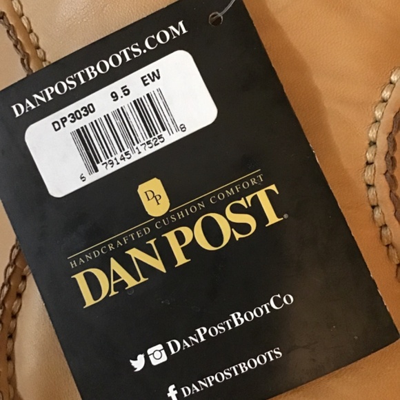 Cowboy boots- DAN POST Honey Waxy 9.5 EW Python - Picture 6 of 14